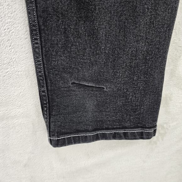 Hot Topic Double Knee Jeans Mens 30x30 Black Straight Carpenter Pants Grunge - Picture 8 of 13